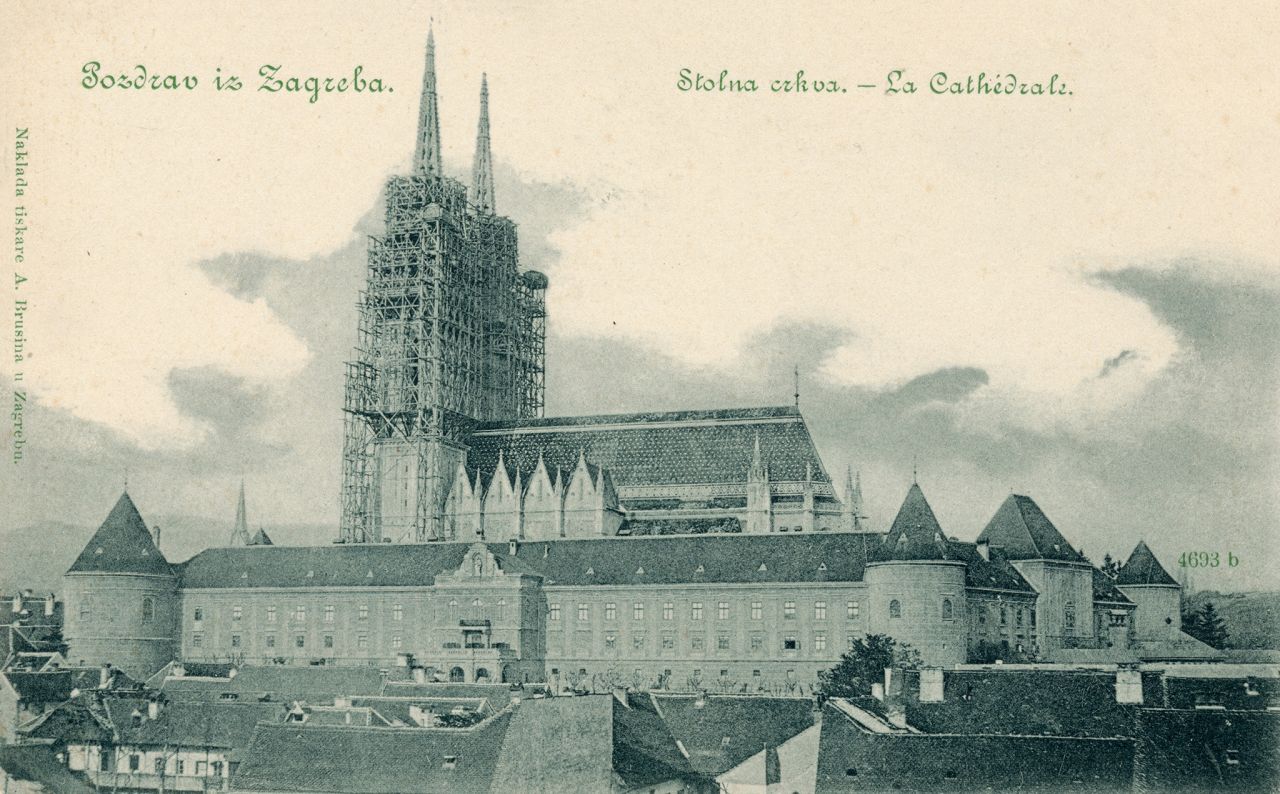 Katedrala, gradnja tornjeva 1898. godina